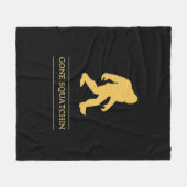 Grappige Grote Voet Weg Gesquatch Sasquatch Fleece Deken (Voorkant (Horizontaal))