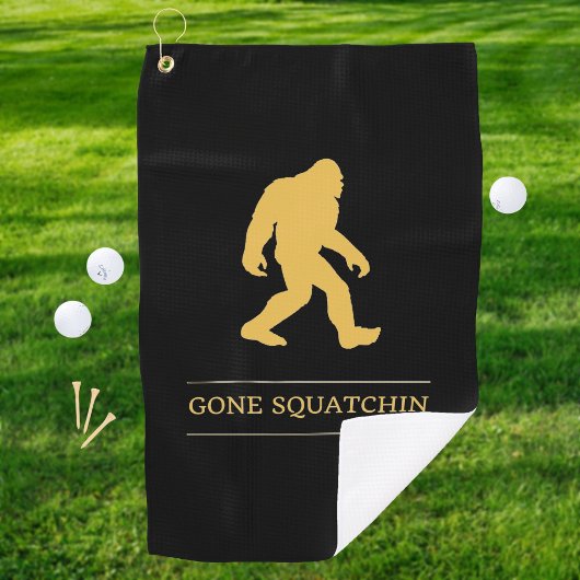 Grappige Grote Voet Weg Gesquatch Sasquatch Golfhanddoek