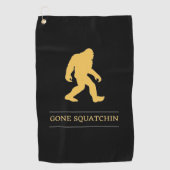 Grappige Grote Voet Weg Gesquatch Sasquatch Golfhanddoek (Voorkant)