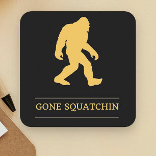 Grappige Grote Voet Weg Gesquatch Sasquatch Kartonnen Onderzetters