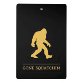 Grappige Grote Voet Weg Gesquatch Sasquatch Mini Klembord (Achterkant)