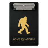 Grappige Grote Voet Weg Gesquatch Sasquatch Mini Klembord (Voorkant)
