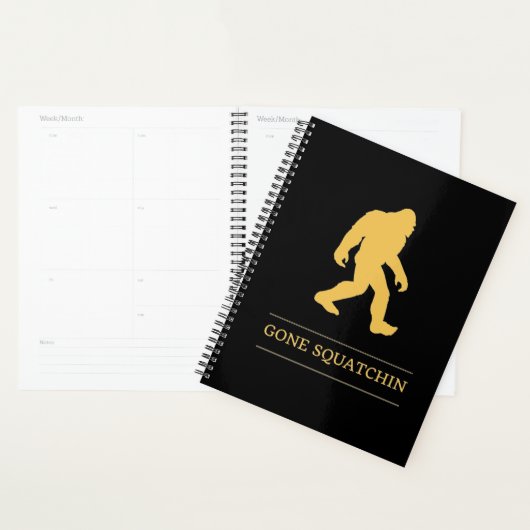 Grappige Grote Voet Weg Gesquatch Sasquatch Planner (Display)
