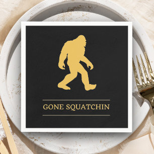 Grappige Grote Voet Weg Gesquatch Sasquatch Servet
