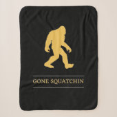 Grappige Grote Voet Weg Gesquatch Sasquatch Sherpa Deken (Voorkant)
