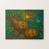 Grappige grote voetgeluiden in Bossen Fantasy Art Legpuzzel (Horizontaal)