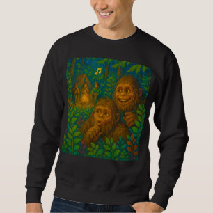 Grappige grote voetgeluiden in Bossen Fantasy Art Trui