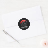 Grappige grotevoet papa Sasquatch Yeti Fa Ronde Sticker (Envelop)