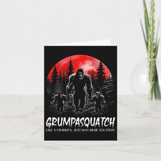 Grappige grotevoet papa Sasquatch Yeti vaders D Kaart (Voorkant)