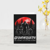 Grappige grotevoet papa Sasquatch Yeti vaders D Kaart (Gele Bloem)