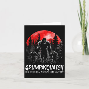 Grappige grotevoet papa Sasquatch Yeti vaders D Kaart