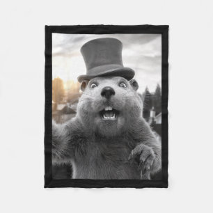 Grappige Ground Hog Day Woodchuck Grappige Groundh Fleece Deken