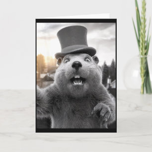 Grappige Ground Hog Day Woodchuck Grappige Groundh Kaart