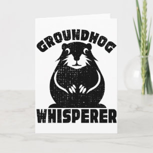 Grappige Groundhog-bende Fijne Groundhog-dag 2024 Kaart