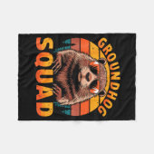 Grappige Groundhog-bende Fijne Groundhog-dag 2025  Fleece Deken (Voorkant (Horizontaal))
