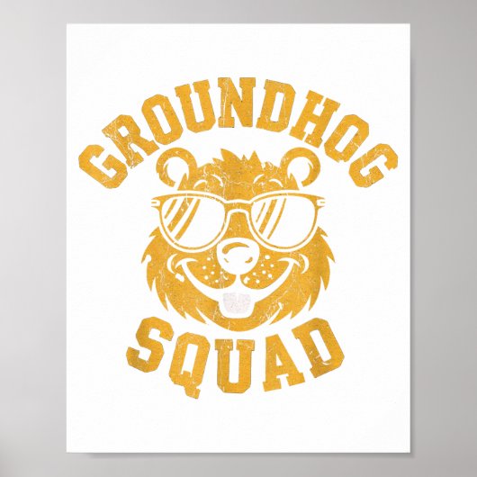 Grappige Groundhog-bende Fijne Groundhog-dag 2025 Poster (Voorkant)