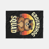 Grappige Groundhog-bende Fijne Groundhog-dag vieri Fleece Deken (Voorkant (Horizontaal))