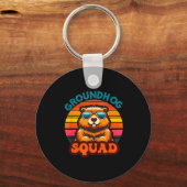 Grappige Groundhog-bende Gelukkige Groundhog-dag 2 Sleutelhanger (Voorkant)