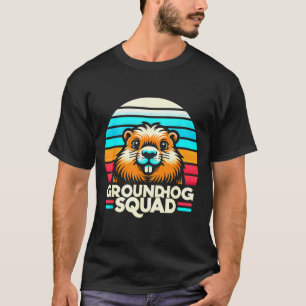 Grappige Groundhog Day 2025 Vintage Retro Ground H T-shirt