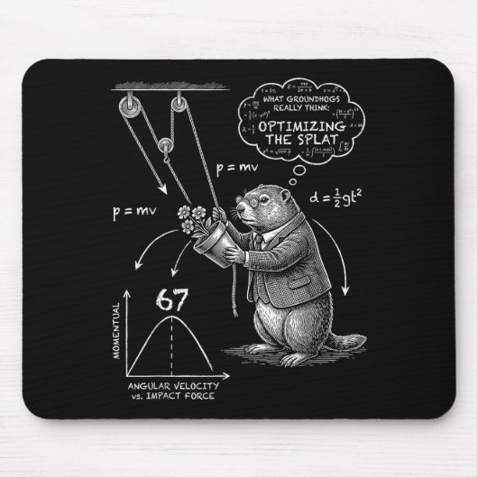 Grappige Groundhog Day 67 Meme Wat Grondmarmotten Muismat (Voorkant)