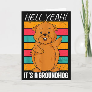 Grappige Groundhog Day Cartoon Anime Nieuwigheid G Kaart