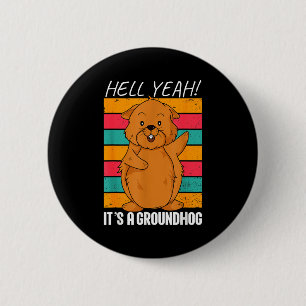 Grappige Groundhog Day Cartoon Anime Nieuwigheid G Ronde Button 5,7 Cm