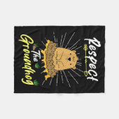Grappige Groundhog Day citaat Respecteer de bosmar Fleece Deken (Voorkant (Horizontaal))