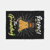 Grappige Groundhog Day Citaat Respecteer De Ground Fleece Deken (Voorkant (Horizontaal))