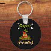 Grappige Groundhog Day-citaten Respecteer de bosma Sleutelhanger (Voorkant)