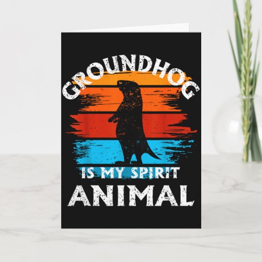 Grappige Groundhog Day Groundhog Is Mijn Geestdier Kaart (Voorkant)