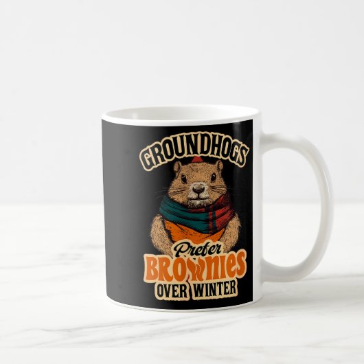 Grappige Groundhog Day Groundhogs Prefereren Brown Koffiemok (Rechts)