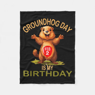 Grappige Groundhog Day Is Mijn Verjaardag, Schatti Fleece Deken
