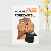 Grappige Groundhog Day met Boze Groundhog Kaart (Gele Bloem)