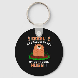 Grappige Groundhog Day Mijn Schaduw Maakt Mijn Kon Sleutelhanger