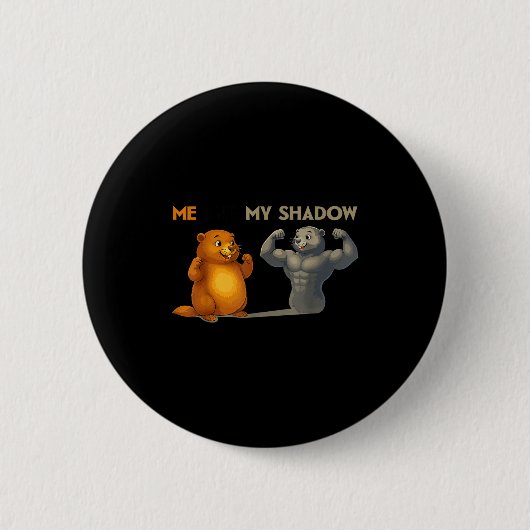 Grappige Groundhog Day Ronde Button 5,7 Cm (Voorkant)
