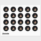 Grappige Groundhog Day-versieringen 2025 Groundhog Ronde Sticker (Vel)