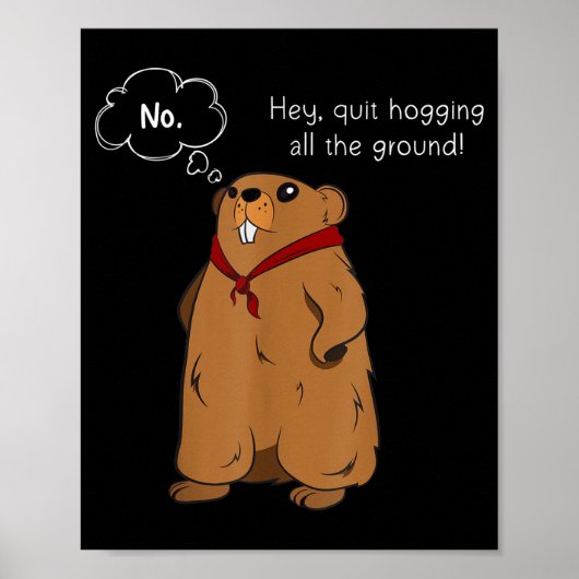 Grappige Groundhog-grap Groundhog-dag citaat Liefh Poster (Voorkant)