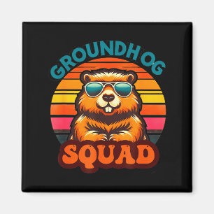 Grappige Groundhog-groep Gelukkige Groundhog-dag 2 Magneet