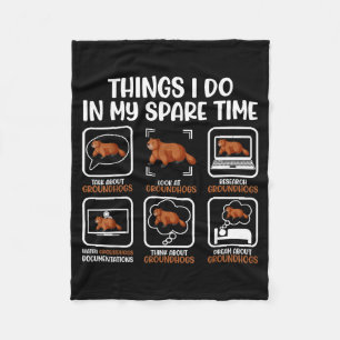 Grappige Groundhog-liefhebber Woodchuck Ground Hog Fleece Deken