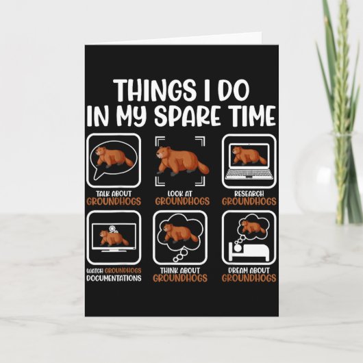 Grappige Groundhog Liefhebber Woodchuck Ground Hog Kaart (Voorkant)