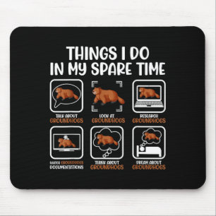 Grappige Groundhog-liefhebber Woodchuck Ground Hog Muismat