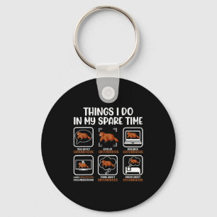 Grappige Groundhog-liefhebber Woodchuck Ground Hog Sleutelhanger