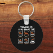 Grappige Groundhog-liefhebber Woodchuck Ground Hog Sleutelhanger (Voorkant)