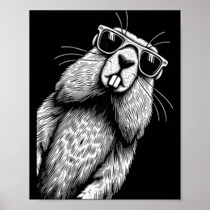 Grappige Groundhog-liefhebber Woodchuck Groundhog- Poster