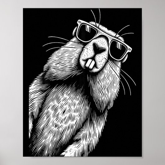 Grappige Groundhog-liefhebber Woodchuck Groundhog- Poster (Voorkant)