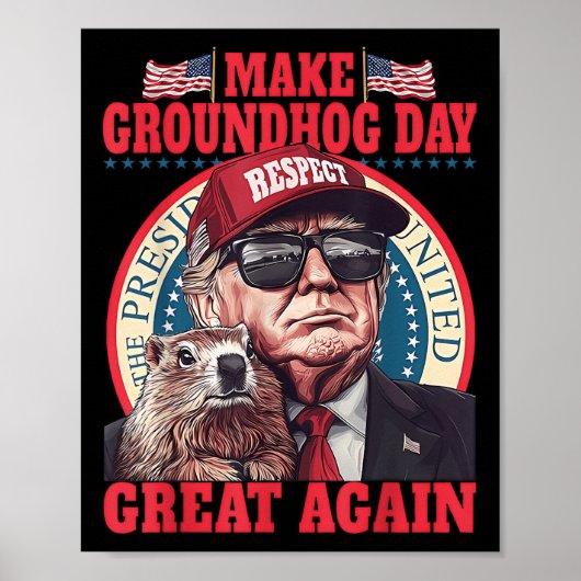 Grappige Groundhog maken Groundhog Day weer geweld Poster (Voorkant)
