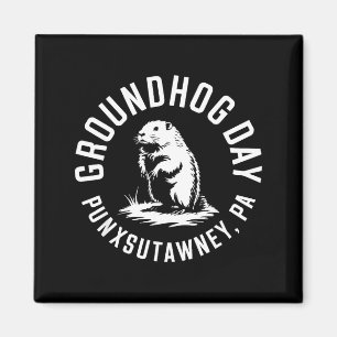 Grappige Groundhog Punxsutawney Groundhog Day Scha Magneet