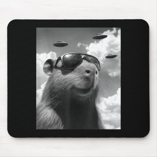Grappige Groundhog Selfie Met Ufo Ground Hog Day Muismat (Voorkant)