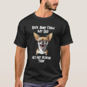 Grappige Growling Chihuahua Hondenhumor T-shirt (Voorkant)