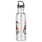 Grappige Grumpy Cat Christmas Waterfles (Achterkant)